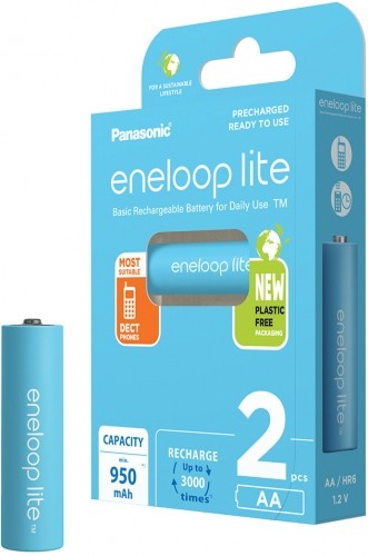 Panasonic Batteries Panasonic eneloop rechargeable battery Lite AA 950 2BP image 2
