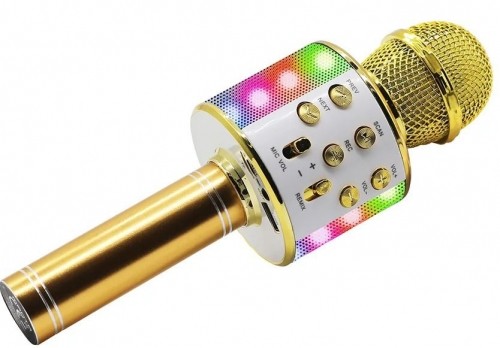 Karaoke microphone with speaker Manta MIC21PKL, gold image 2