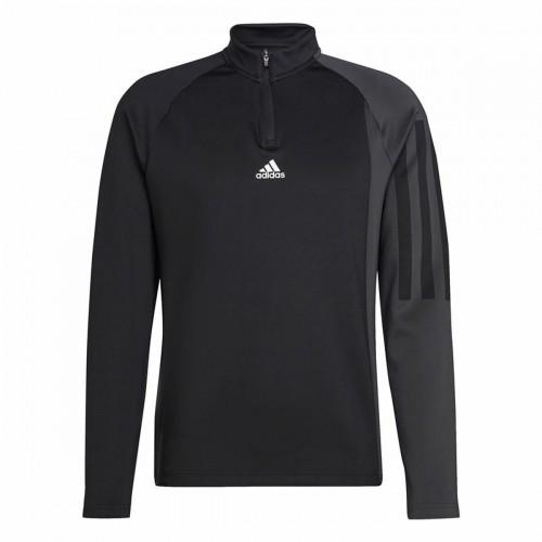 Vīriešu Krekls ar Garām Piedurknēm Adidas 1/4-Zip Melns image 2