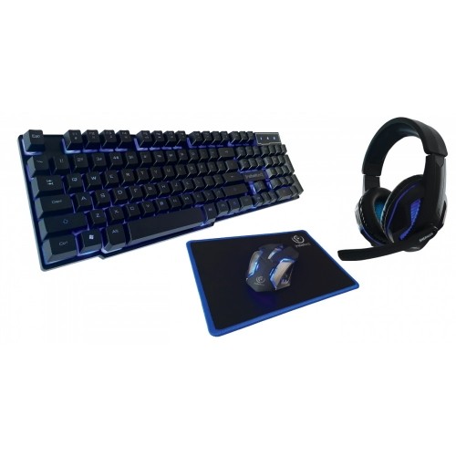 Rebeltec wired gaming set keyboard  + headphones + mouse + mouse pad SHERMAN image 2