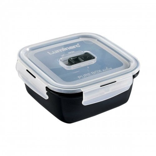 Герметичная коробочка для завтрака Luminarc Pure Box 760 ml Чёрный Cтекло (6 штук) image 2