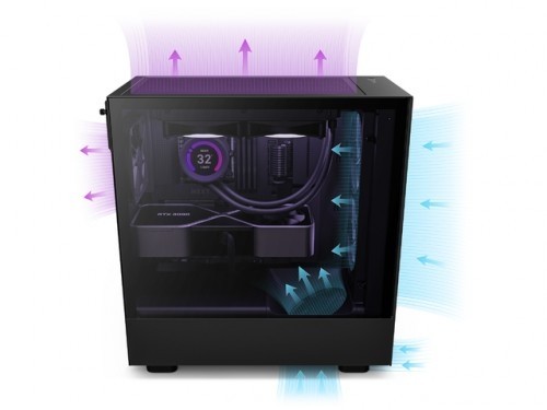Nzxt PC Case H5 Flow with window black image 2