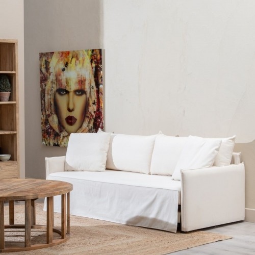 Bigbuy Home Диван-кровать 200 x 94 x 86 cm Синтетическая ткань Кремовый image 2