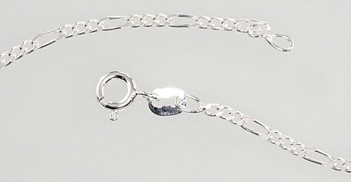 Серебряная цепочка Фигаро 2 мм, алмазная обработка граней #2400054, Серебро 925°, длина: 45 см, 4.4 гр. image 2