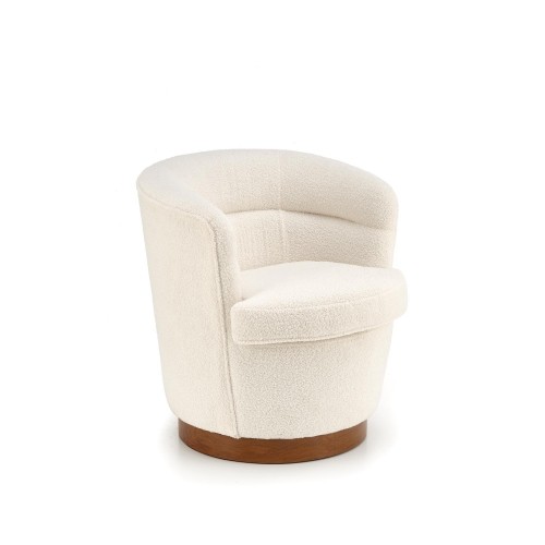 Halmar AMY leisure chair creamy/walnut image 2