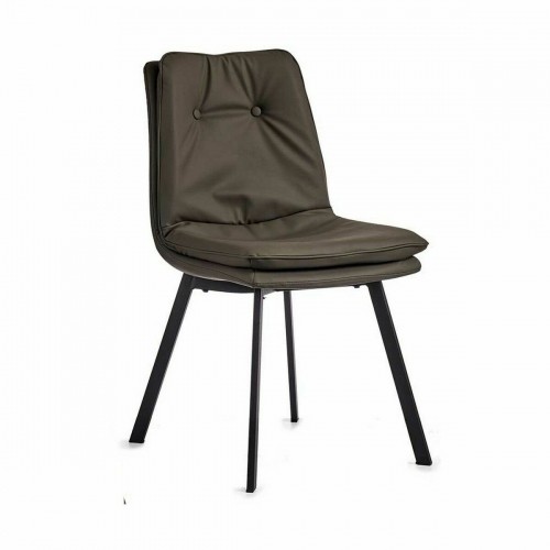 Gift Decor atzveltnes krēsls Pogu Melns Pelēks Tērauds 62 x 85 x 47 cm (2 gb.) image 2