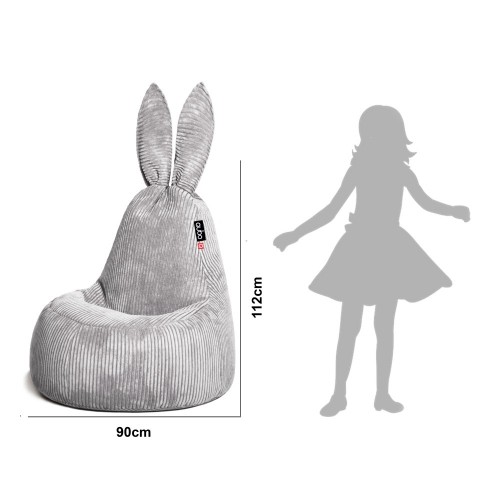 Qubo™ Daddy Rabbit Onyx FEEL FIT пуф (кресло-мешок) image 2