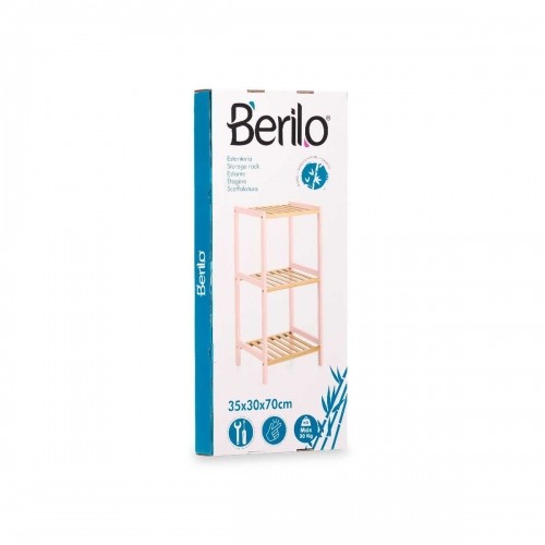 Berilo Полка для ванной 35 x 30 x 70 cm Розовый Натуральный Бамбук древесина сосны image 2