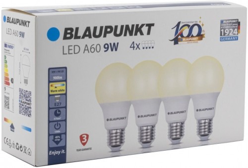 Blaupunkt LED lamp E27 9W 4tk,  warm white image 2