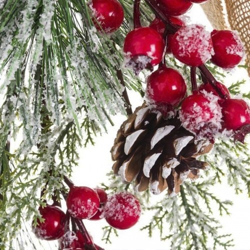 Bigbuy Christmas Durvju Pakaramais Ziemassvētki Balts Sarkans Zaļš Dabisks Rotangpalma Plastmasa 55 cm image 2