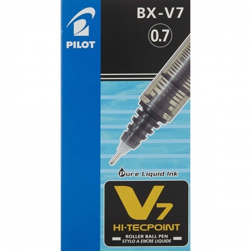 Šķidrās tintes pildspalva Pilot V-7 Hi-Tecpoint Melns 0,5 mm (12 gb.) image 2