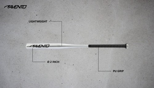 Avento Baseball bat aluminum ADVENTO 47AE 75cm Silver image 2