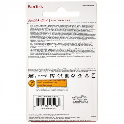 SDXC Atmiņas Karte SanDisk Ultra 64 GB image 2