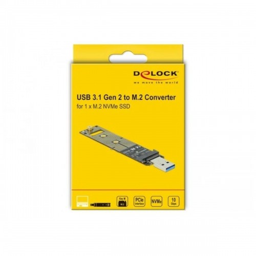 Adapteris Cietajam Diskam DELOCK 64069 Zaļš USB USB 3.1 PCIe M.2 image 2