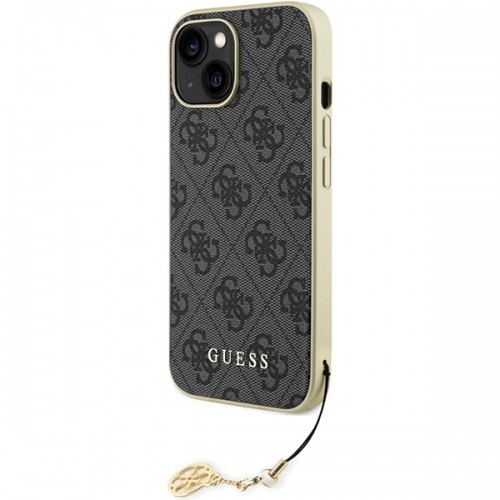 Guess GUHCP15SGF4GGR iPhone 15 6.1" szary|grey hardcase 4G Charms Collection image 2