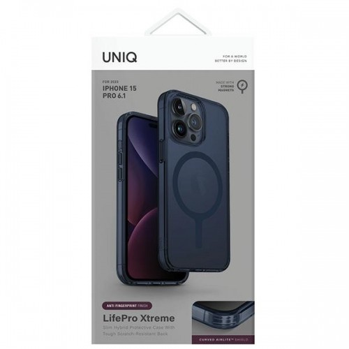 UNIQ etui LifePro Xtreme iPhone 15 Pro 6.1" Magclick Charging ciemnoniebieski|smoke blue image 2