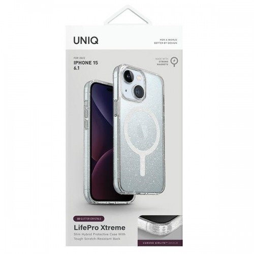 UNIQ etui LifePro Xtreme iPhone 15 6.1" Magclick Charging przezroczysty|tinsel lucent image 2
