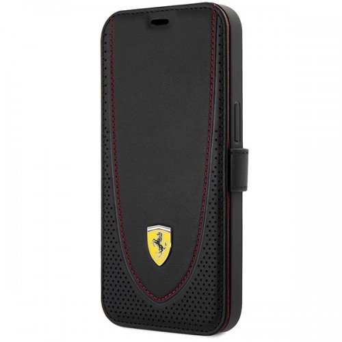 Ferrari FEFLBKP13LRGOK iPhone 13 Pro 6.1" czarny|black book Leather Curved Line image 2