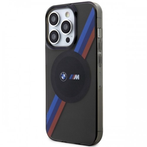 Etui BMW BMHMP14LHDTK iPhone 14 Pro 6.1" szary|grey Tricolor Stripes MagSafe image 2