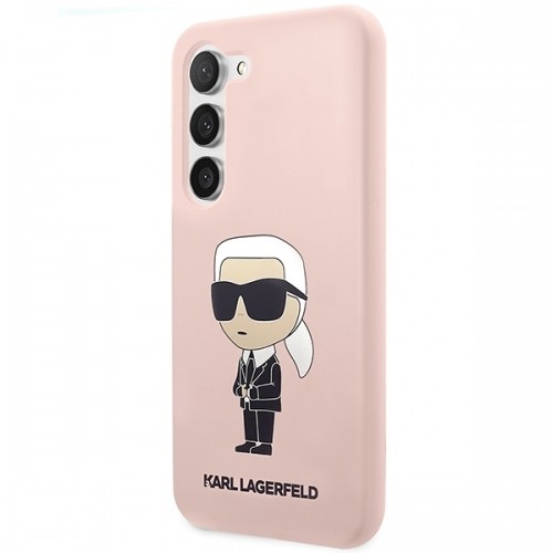 Karl Lagerfeld KLHCS23MSNIKBCP S23+ S916 hardcase różowy|pink Silicone Ikonik image 2