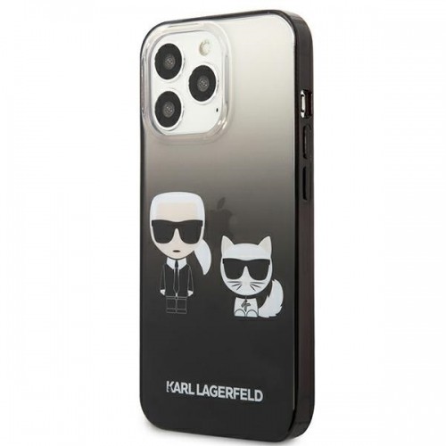 Karl Lagerfeld KLHCP13LTGKCK iPhone 13 Pro | 13 6,1" hardcase czarny|black Gradient Ikonik Karl & Choupette image 2