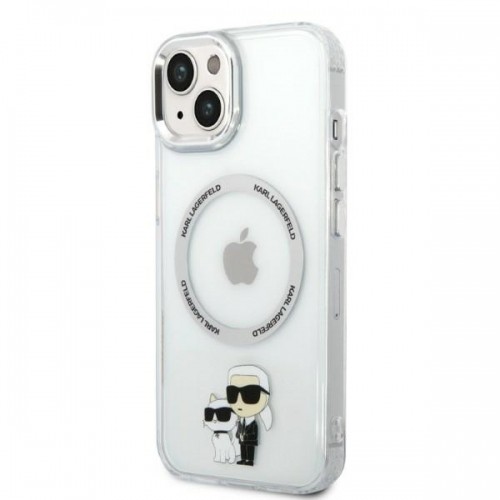 Karl Lagerfeld MagSafe Compatible Case IML Karl and Choupette NFT for iPhone 14 Transparent image 2