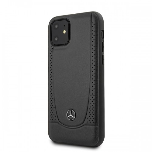 Mercedes MEHCP12SARMBK Leather Urban Cover Ādas Aizsargapvalks Apple iPhone 12 Mini Melns image 2
