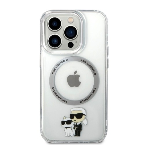 Karl Lagerfeld IML Karl and Choupette NFT MagSafe Case for iPhone 15 Pro Transparent image 2