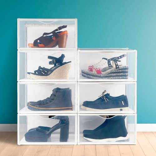 Stackable shoe box Max Home Белый 6 штук полипропилен ABS 35 x 18,5 x 27 cm image 2