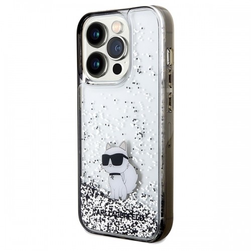 Karl Lagerfeld KLHCP14LLKCNSK iPhone 14 Pro 6.1" transparent hardcase Liquid Glitter Choupette image 2