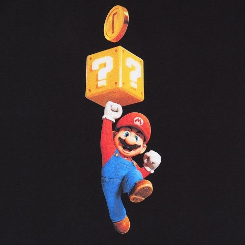 Футболка с коротким рукавом Super Mario Mario Coin Чёрный Унисекс image 2