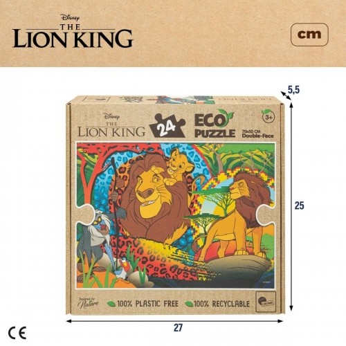 Puzle Bērniem The Lion King Abpusējs 24 Daudzums 70 x 1,5 x 50 cm (12 gb.) image 2