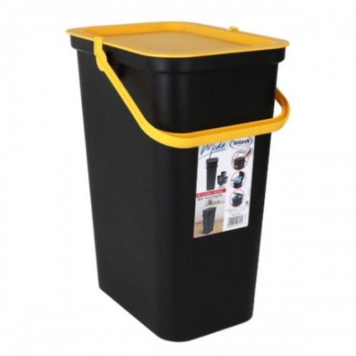 Atkārtoti Pārstrādājamo Atkritumu Tvertne Tontarelli Moda 24 L Dzeltens Melns (6 gb.) image 2