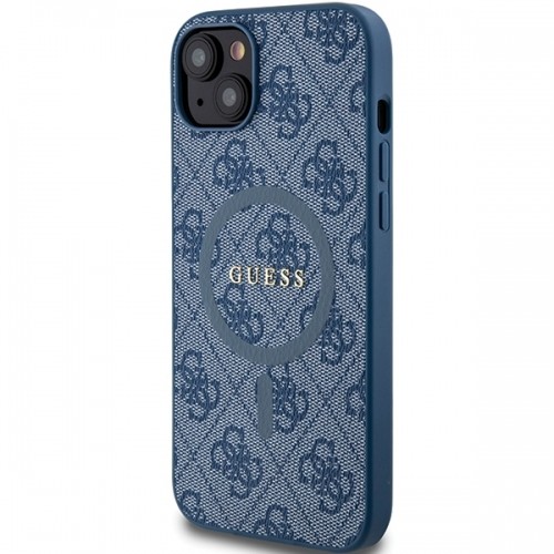 Guess GUHMP15MG4GFRB iPhone 15 Plus | 14 Plus 6.7" niebieski|blue hardcase 4G Collection Leather Metal Logo MagSafe image 2