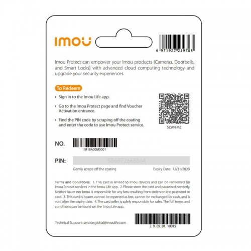 IMOU Protect Plus Gift Card (Annual Plan) image 2