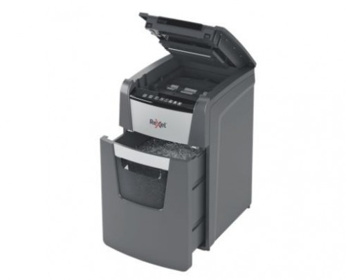 Rexel AutoFeed+ 150X automatic shredder, P-4, cuts confetti cut (4x28mm), 150 sheets, 44 litre bin image 2