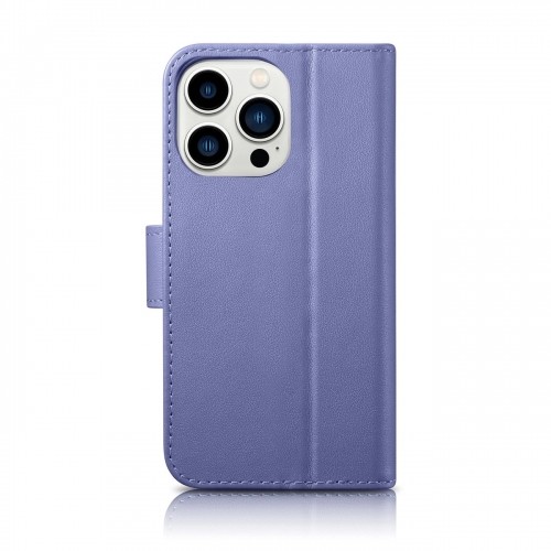 iCarer Wallet Case 2in1 Cover iPhone 14 Pro Max Leather Flip Cover Anti-RFID Light Purple (WMI14220728-LP) image 2