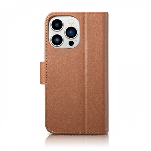 iCarer Wallet Case 2in1 Cover iPhone 14 Pro Max Leather Flip Cover Anti-RFID Brown (WMI14220728-BN) image 2