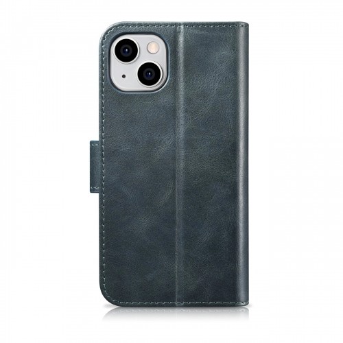 iCarer Oil Wax Wallet Case 2in1 Cover iPhone 14 Plus Anti-RFID Leather Flip Case Blue (WMI14220723-BU) image 2