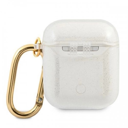 Guess GUA2UCG4GT AirPods cover Transparent Glitter Collection image 2