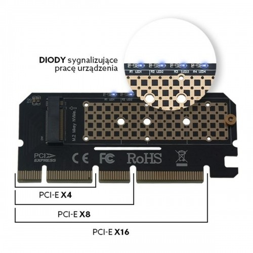 Карта PCI SSD M.2 Savio Adapter  AK-41 image 2