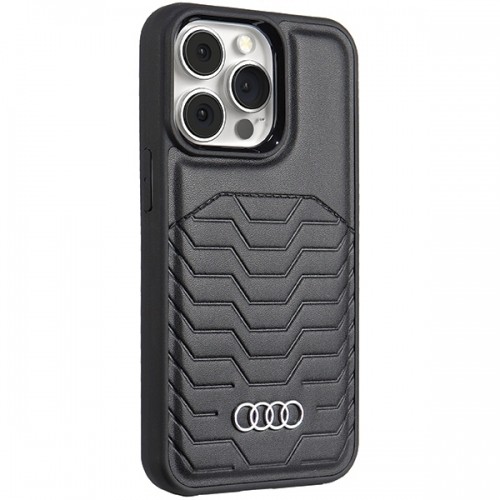 Audi Synthetic Leather MagSafe iPhone 13 Pro Max 6.7" czarny|black hardcase AU-TPUPCMIP13PM-GT|D3-BK image 2