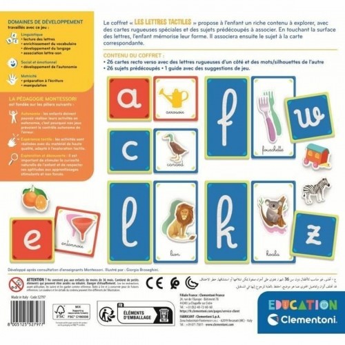 Образовательный набор Clementoni Les lettres tactiles (FR) image 2