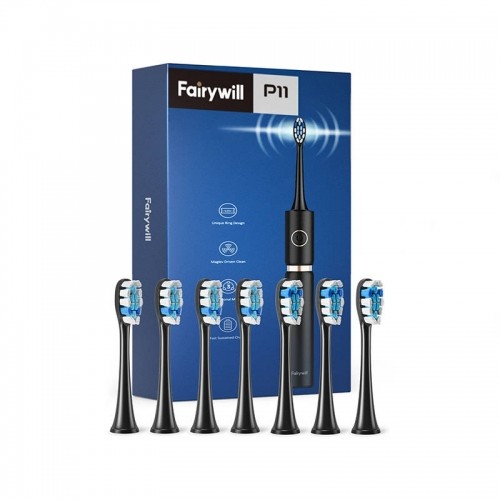 FairyWill Sonic toothbrush with head set and case FW-P11 (Black) image 2