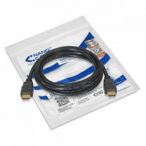 HDMI kabelis ar ārējo tīklu NANOCABLE HDMI V2.0, 3m 3 m Melns 3 m image 2