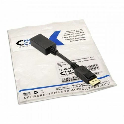 Адаптер для DisplayPort на HDMI NANOCABLE 10.16.0502 15 cm Чёрный image 2