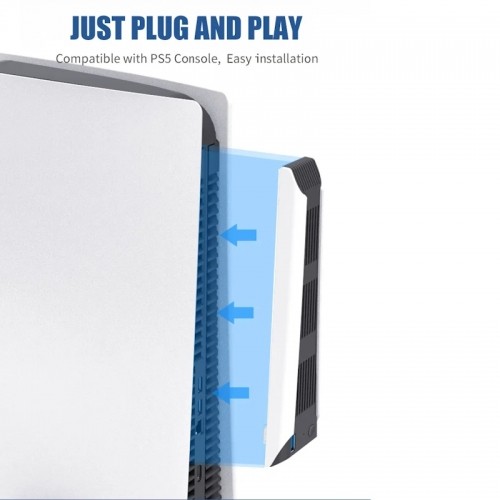 GameBox CO1 Sāniski fiksējams Klipša Ventilātors dzesētājs priekš Play Station 5 Konsoles USB Strāva & Ultra Kluss Balts image 2