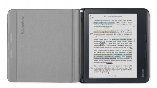 Etui Kobo Libra Colour Notebook SleepCover Case Black image 2