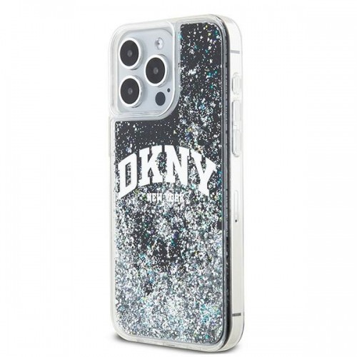 DKNY DKHCP14XLBNAEK iPhone 14 Pro Max 6.7" czarny|black hardcase Liquid Glitter Big Logo image 2
