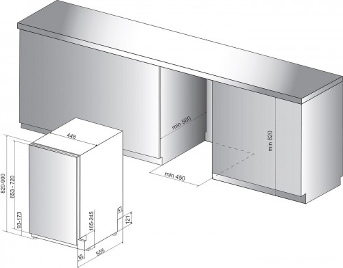 Built-in dishwasher Hotpoint-Ariston HSIO3O23WFE image 3